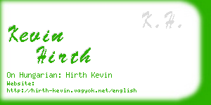 kevin hirth business card